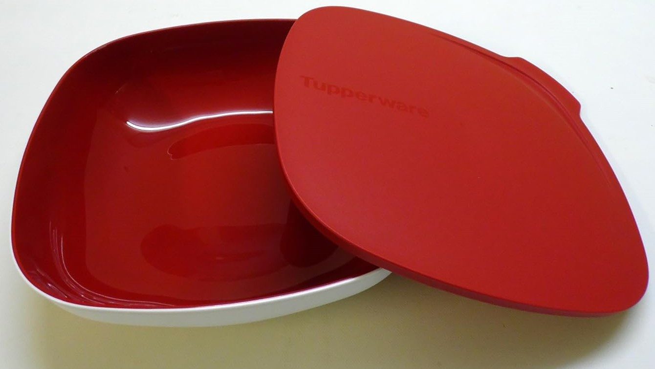 TUPPERWARE Servierschüssel Tupperware Allegra 2,5 L in bordeaux rot