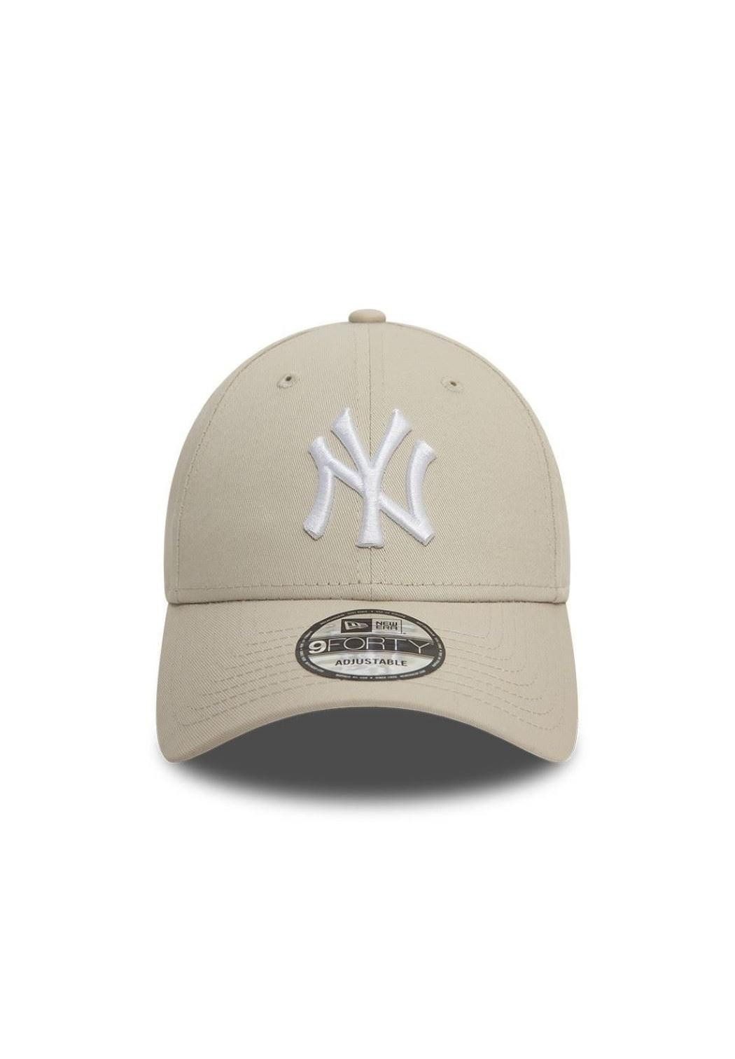 New Era Baseball Cap New York Yankees MLB League Essential Beige Verstellbare 9Forty Snapba (1-St)