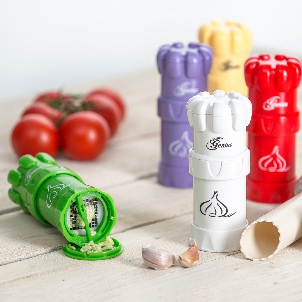 Genius Knoblauchschneider Genius - Knoblauchschneider G5 Knoblauchpresse grün 19170, Material: Edelstahl, Kunststoff