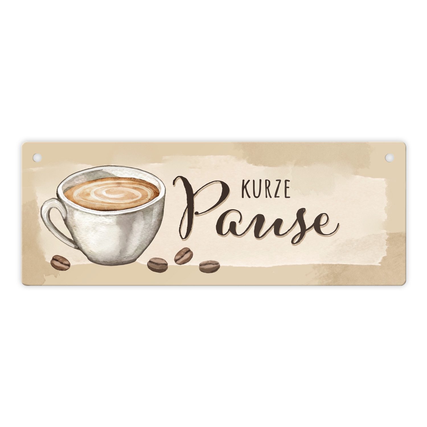 speecheese Metallschild Kaffeetasse Metallschild mit Spruch Kurze Pause günstig online kaufen