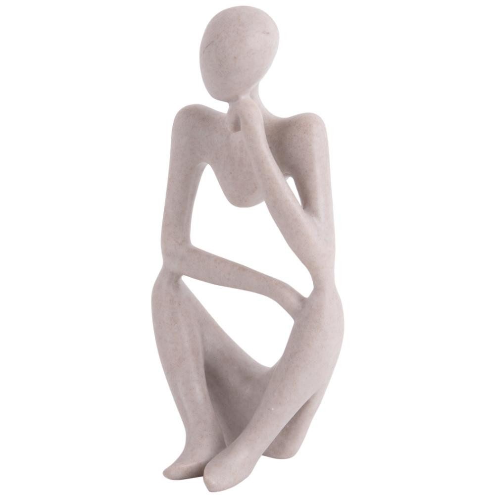 Present Time Dekoobjekt Statue Wondering Polyresin Light Grey (24x10x11,5cm)