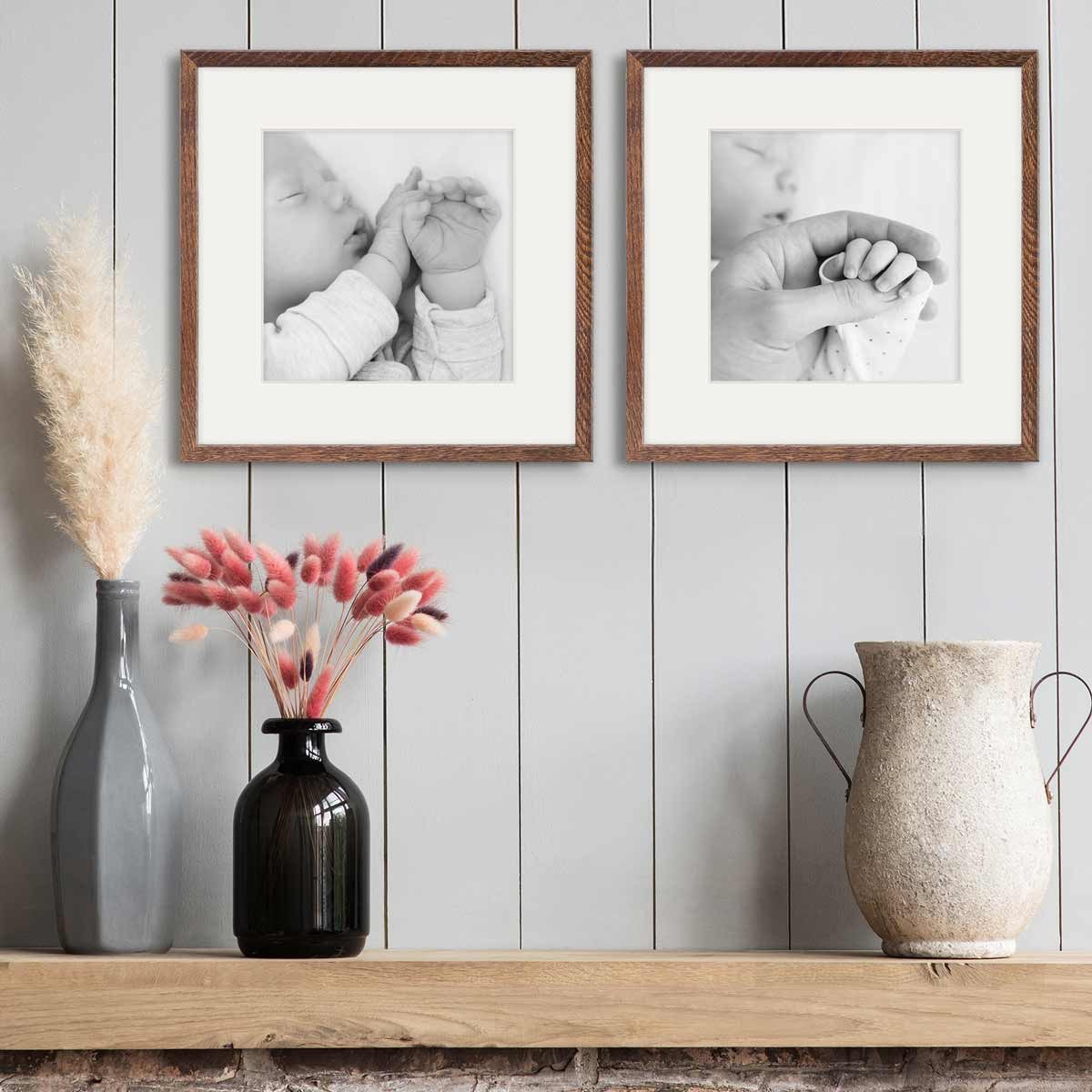 PHOTOLINI Bilderrahmen 2er Set Echtholz mit günstig online kaufen