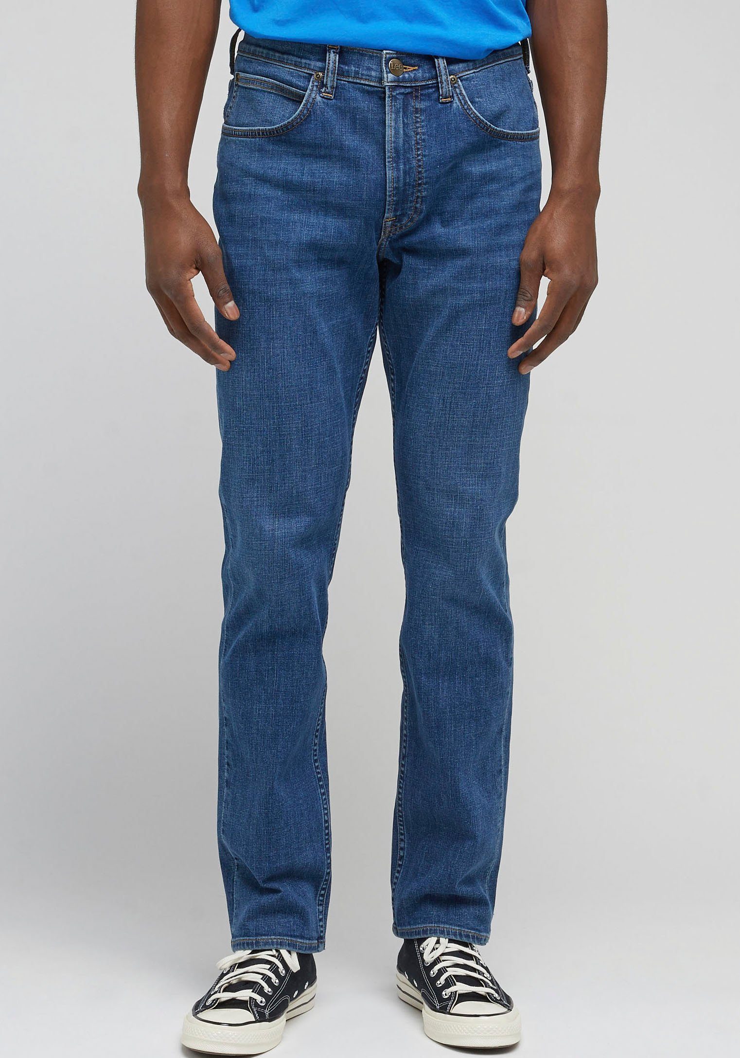 Lee® Straight-Jeans Brooklyn mid worn kahuna
