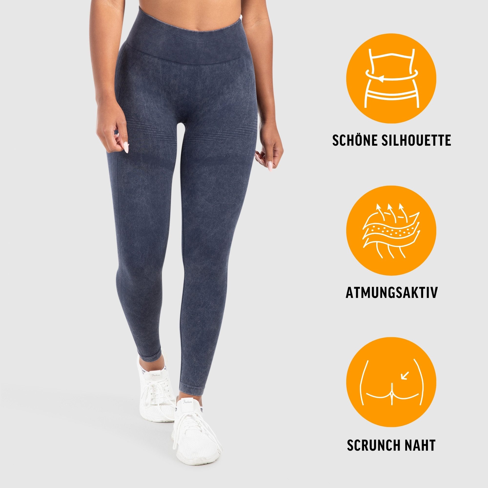 Smilodox Leggings Yune, Scrunch & Batik Optik mit Seamless Naht und Kontur, günstig online kaufen