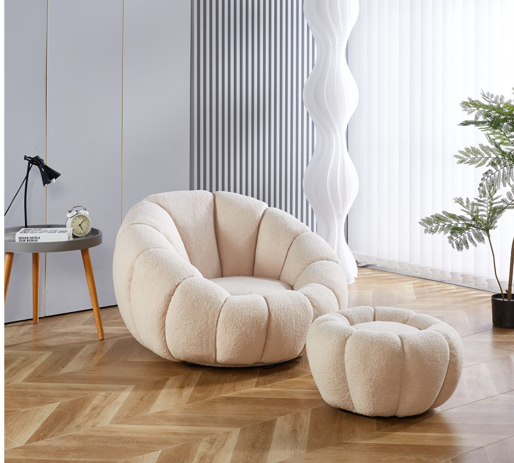 alesvelt Drehsessel Kürbis Sessel 360° Drehfunktion günstig online kaufen