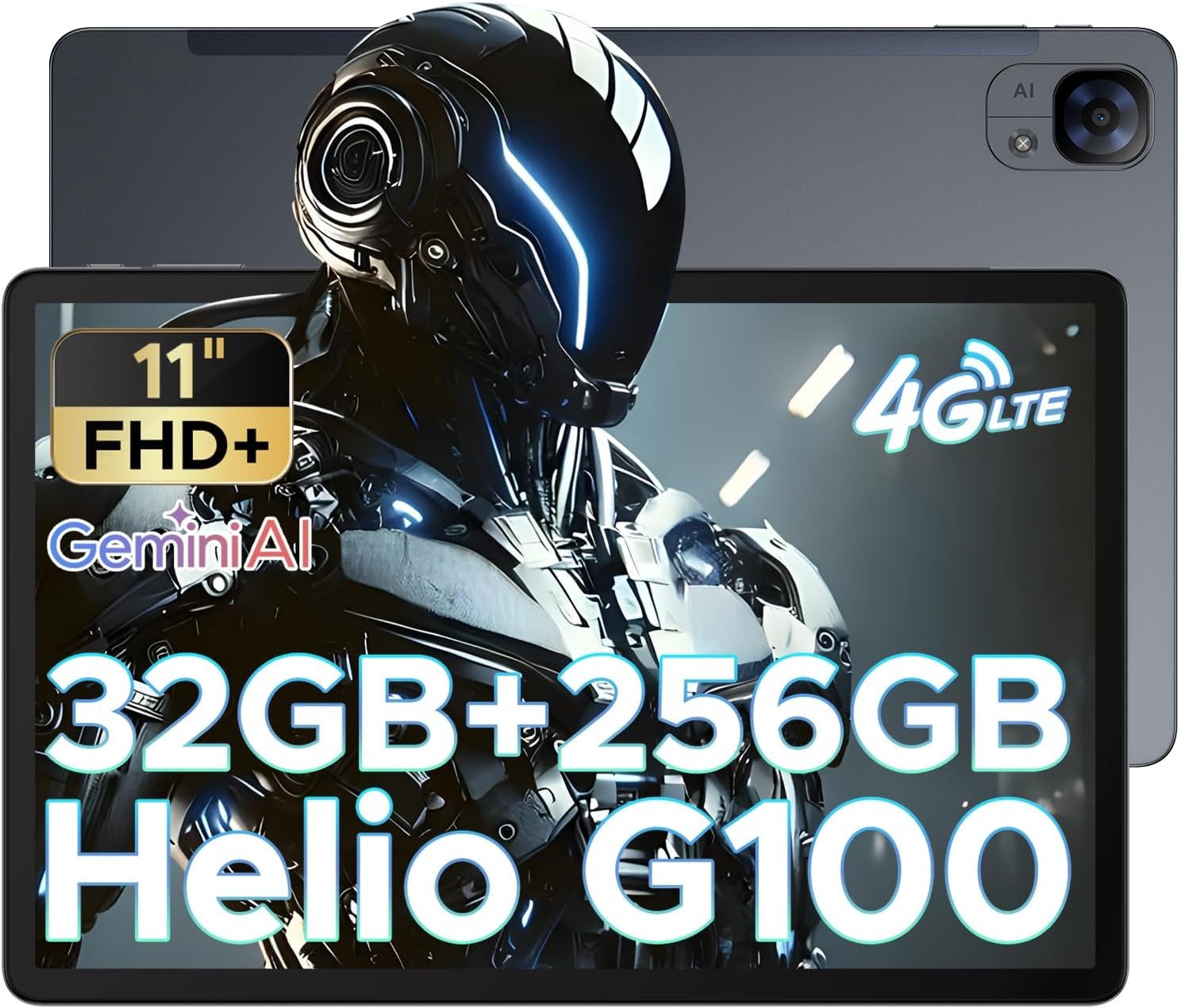 Zevelora Helio G100 Octa Core 8 GB RAM 90Hz FHD+ Gemini AI 8000mAh Gaming Tablet (11", 256 GB, Android 15, 4G LTE, Ultimatives Entertainment- und Gaming-Gerät für Arbeit und Freizeit)