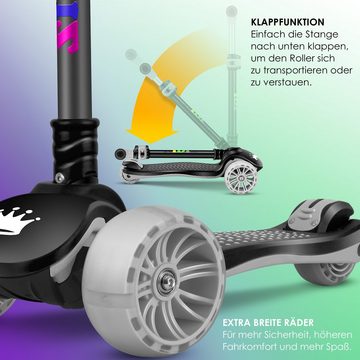 KIDIZ Cityroller, Roller Kinder Scooter X-Pro2 Dreiradscooter mit PU LED Leuchten