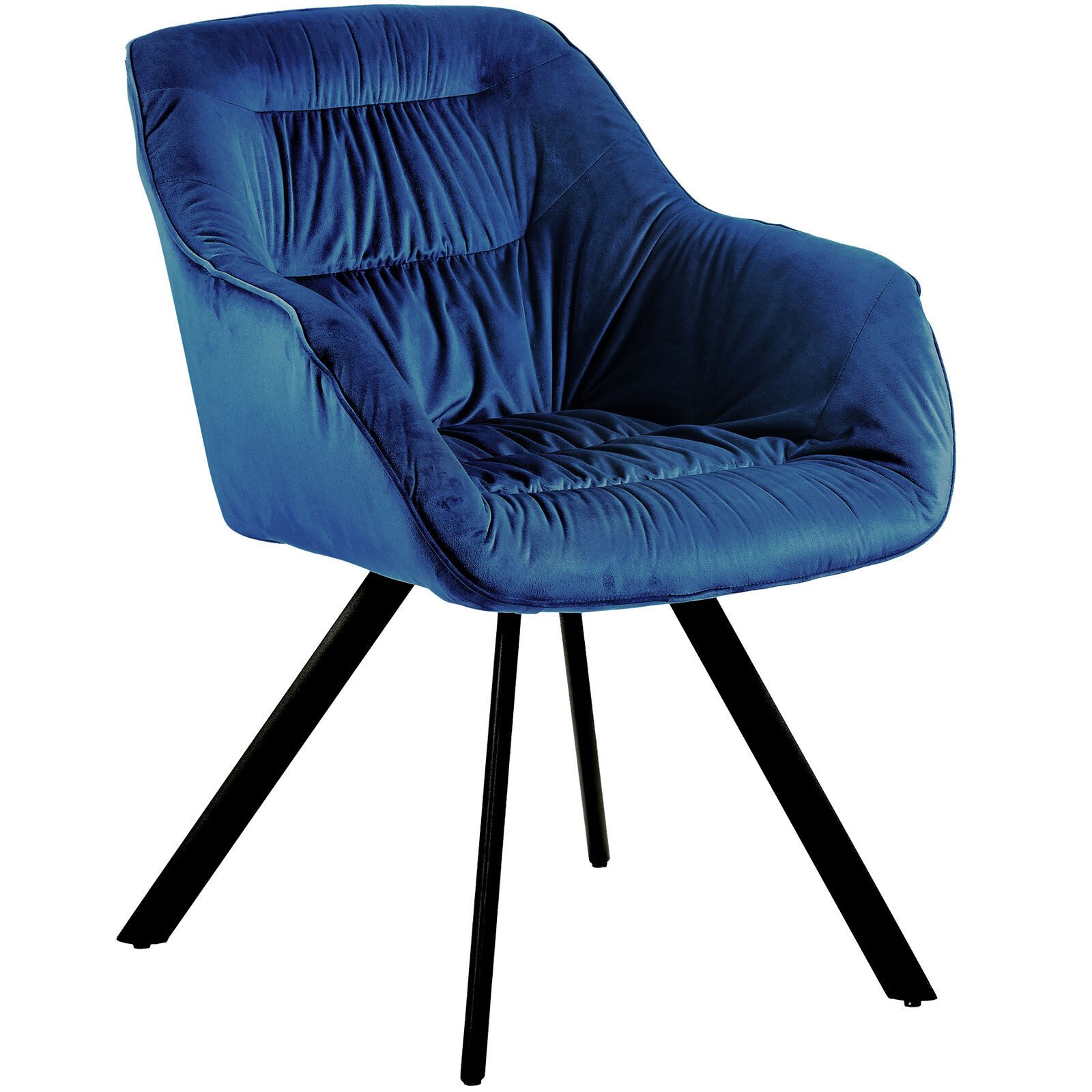 TRISENS Esszimmerstuhl Polsterstuhl Callie, Essstuhl mit abgestepptem Samtbezug Polstersessel in Velvetoptik