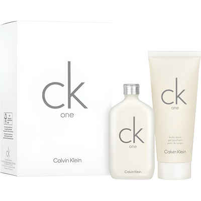 Eau de Parfum Calvin Klein ck one Eau de Toilette Spray 50 ml Shower Gel 100 ml, 2-tlg., Unisex Geschenkset für Frauen und Männer frische Duftnote