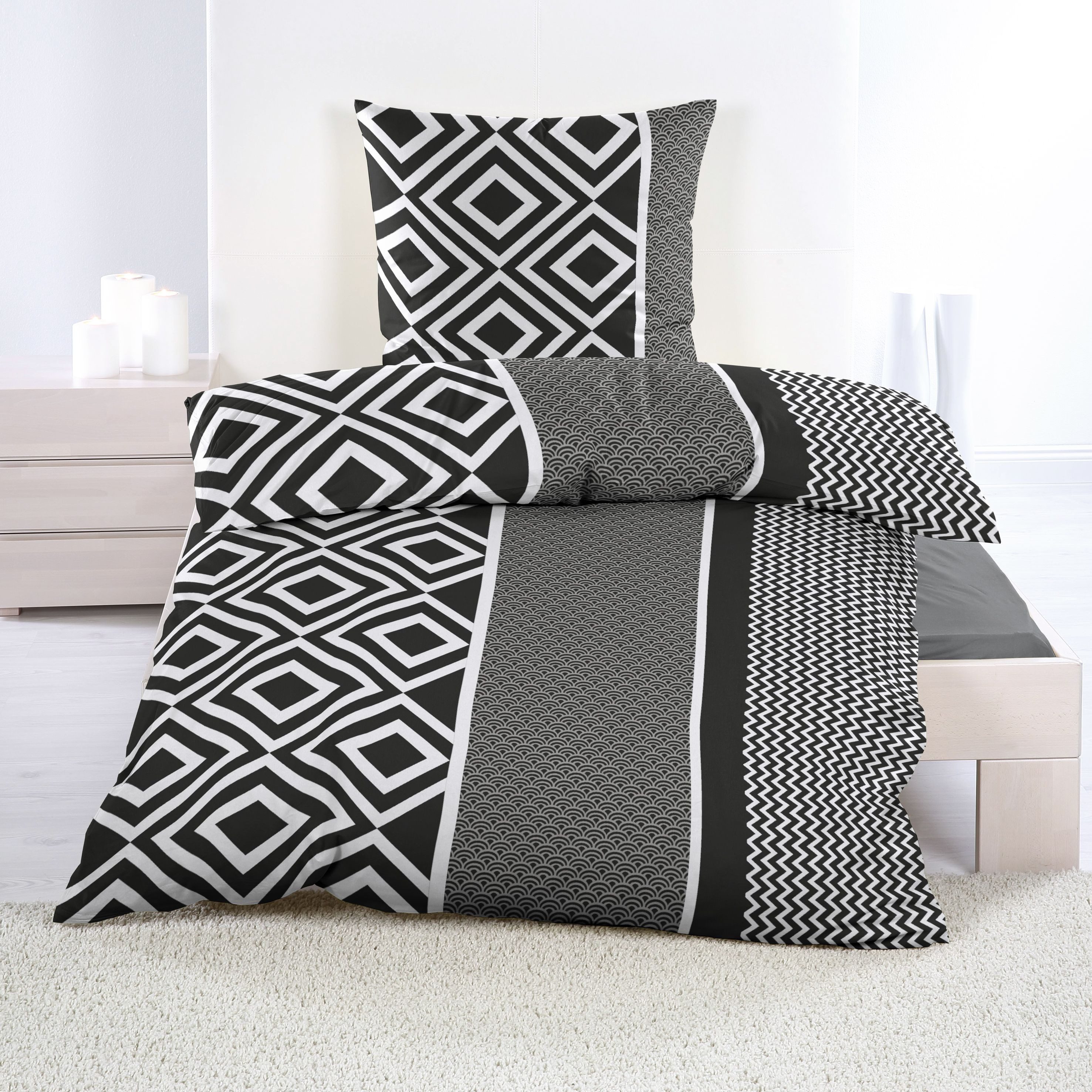 Casa Colori Bettwäsche Biber 135x200 cm mit Reißverschluss 2tlg. oder 4tlg. günstig online kaufen