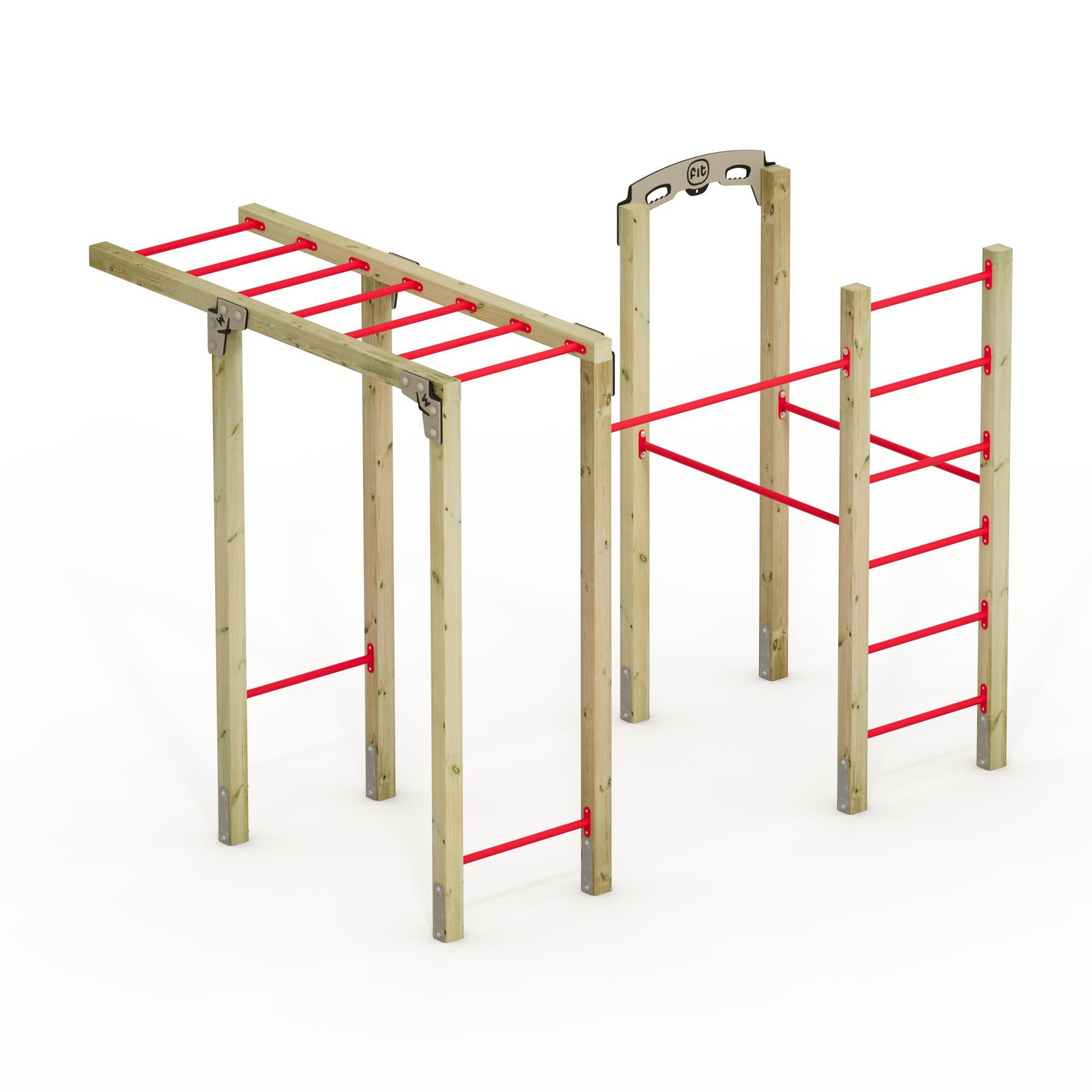 Wickey Turnreck Fit Base 815 – Calisthenics-Station & Kletterspaß für den Garten, (Kraftstation, Fitnessstation, Sportgeräte für zuhause, Workout, Krafttraining, Gymtower, Fitnessturm, Ideal für Spielspaß & funktionales Outdoor-Training, Kompaktes Calisthenics- & Spielgerät fördert Kraft & Gleichgewicht), extrem witterungsbeständig mit 5 Jahren Garantie*