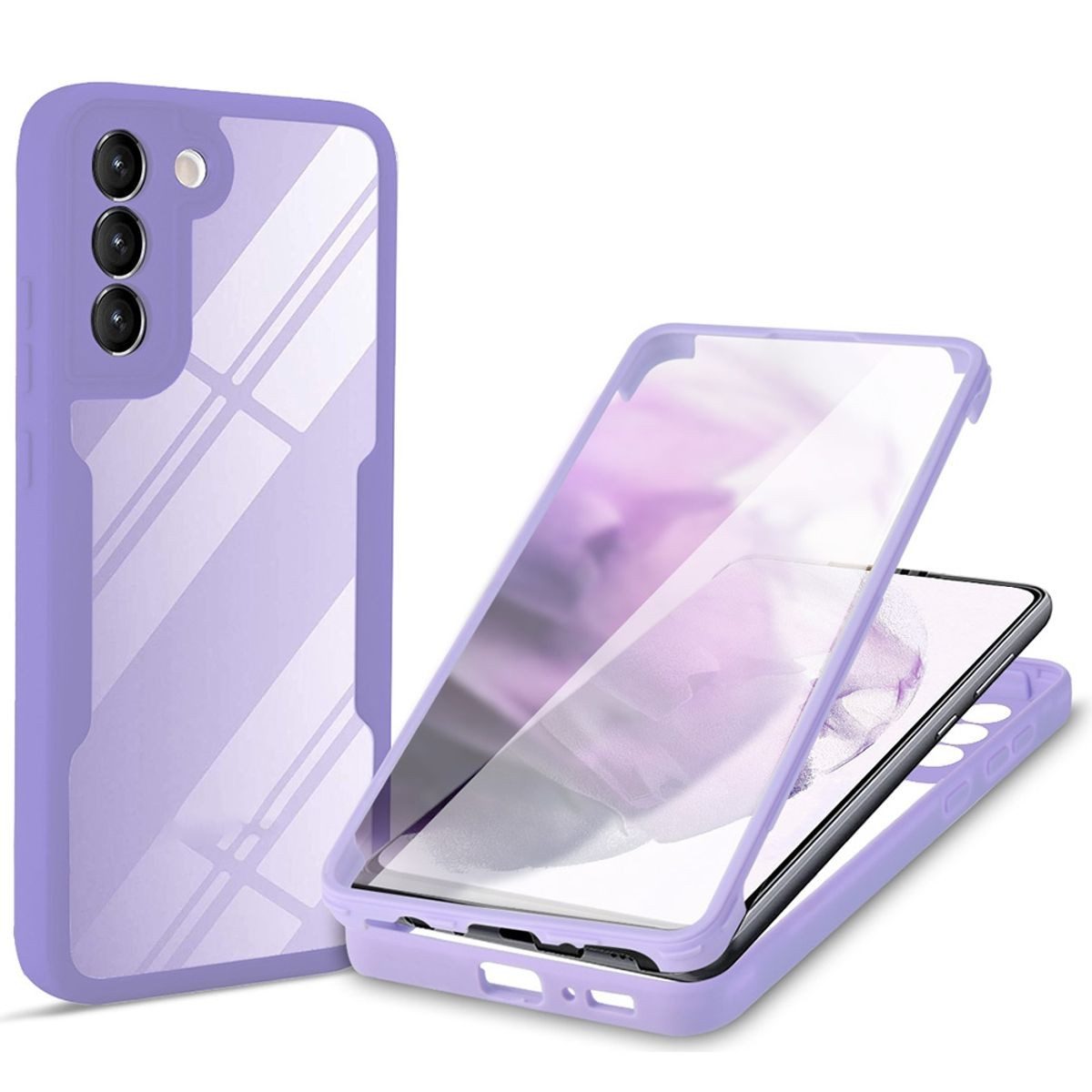 König Design Handyhülle Samsung Galaxy S22 5G, Schutzhülle Schutztasche Case Cover Etuis 360 Grad