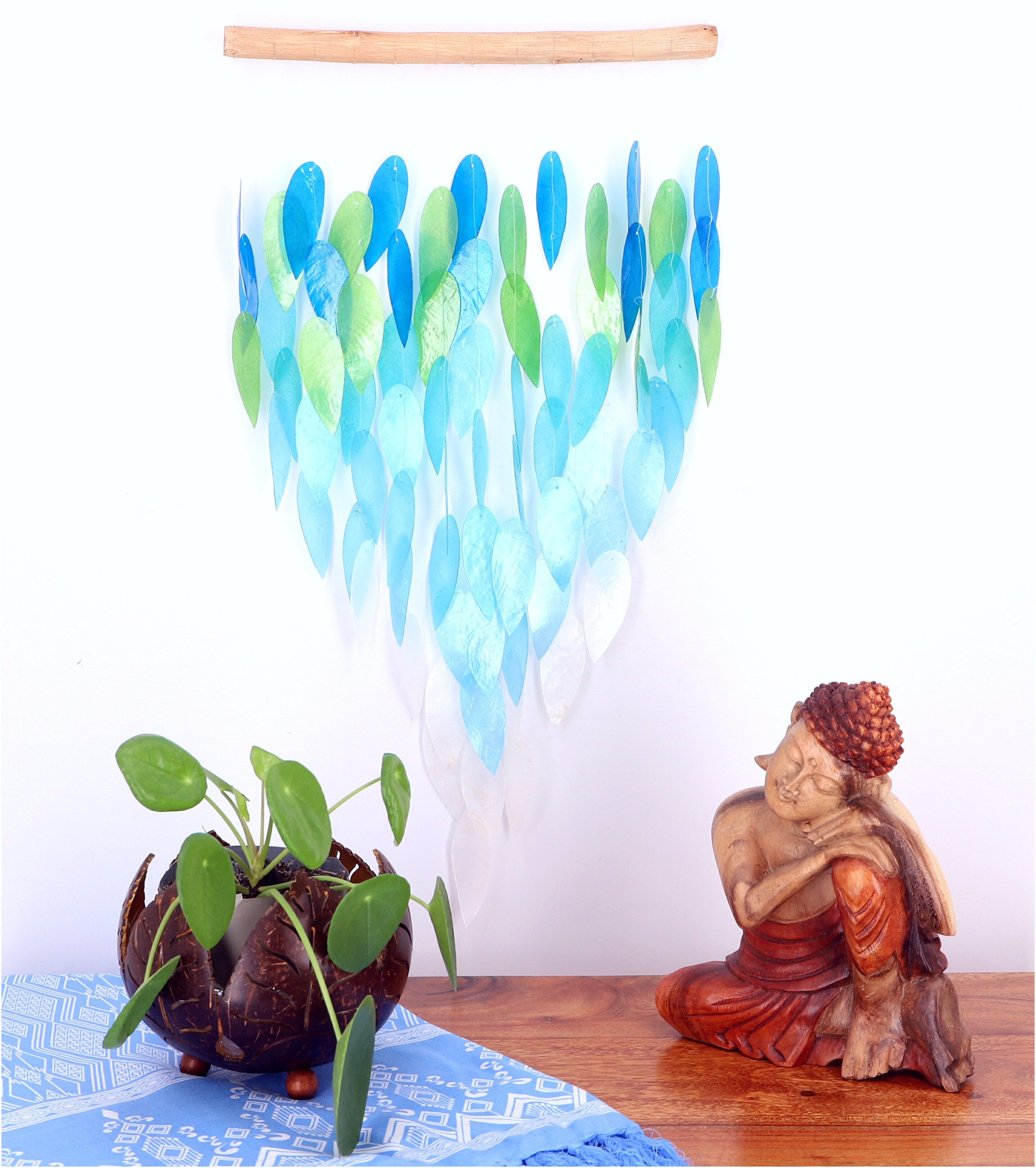 Guru-Shop Dekoobjekt Muschel Mobile, Ethno Windspiel, Sonnenfänger -..