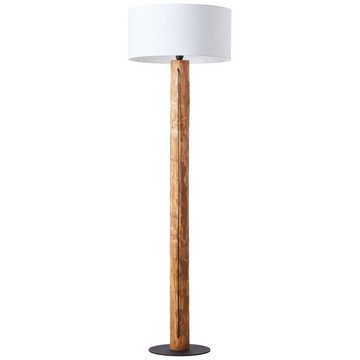 Lightbox Stehlampe, ohne Leuchtmittel, rustikale Stehlampe mit weißem Stoff Schirm und Schalter, 164 cm Höhe