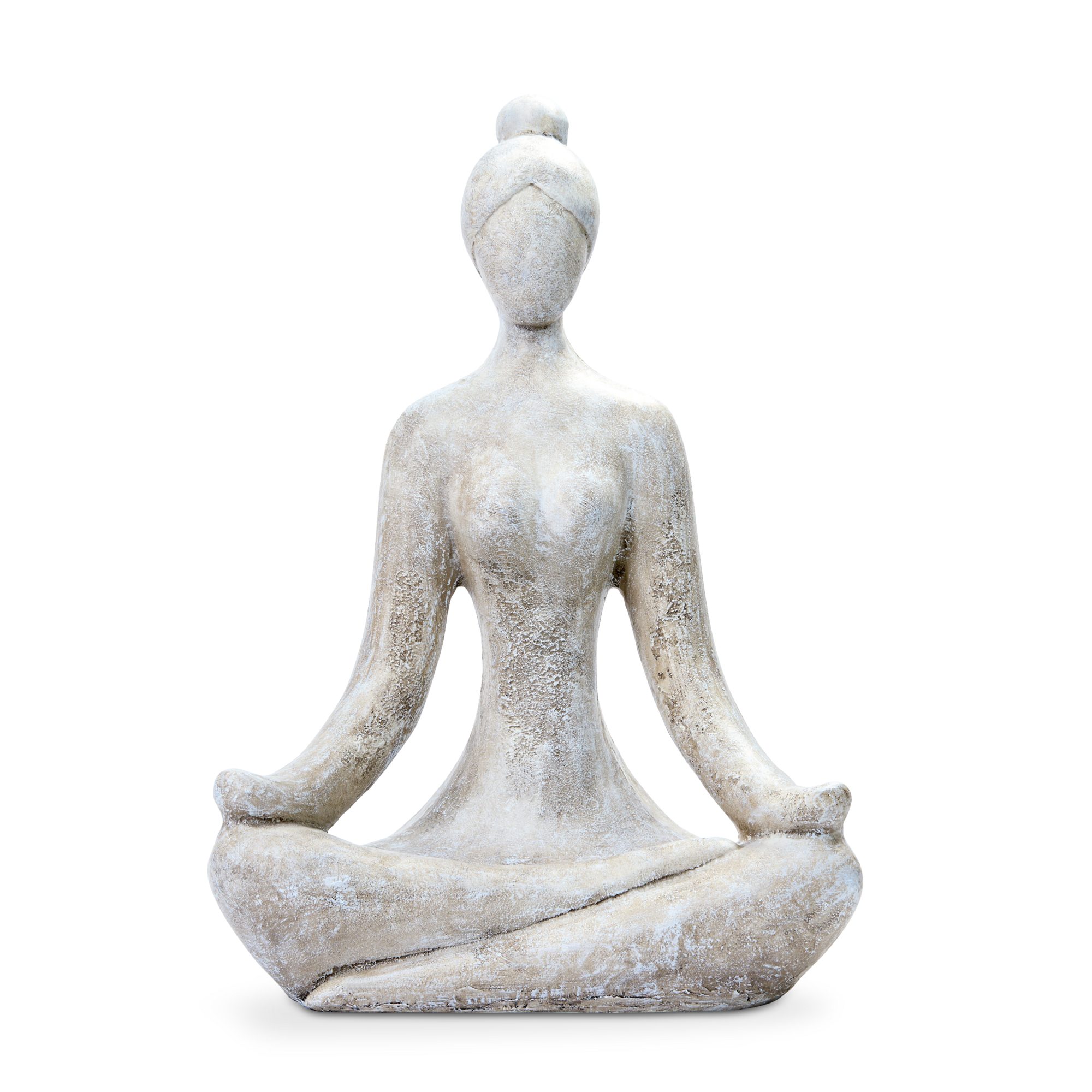 INtrenDU Gartenfigur Dekofigur Gartenfigur Yogalady 46cm, wetterfest