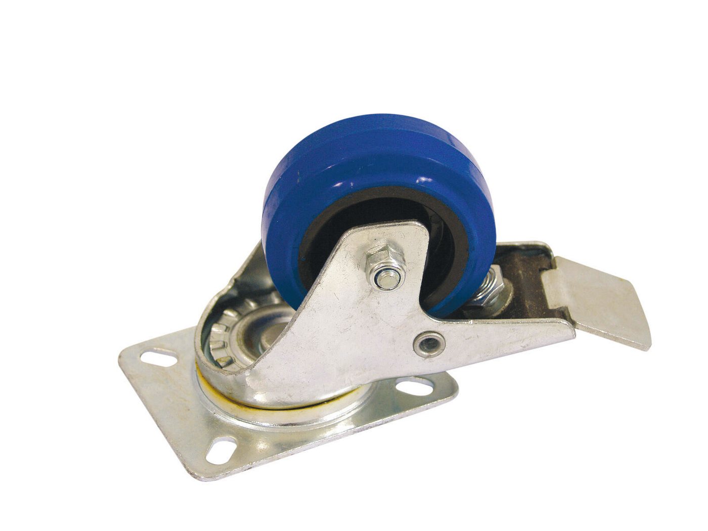 Thumbnail - Roadinger Transportbehälter ROADINGER Lenkrolle 80mm blau mit Bremse