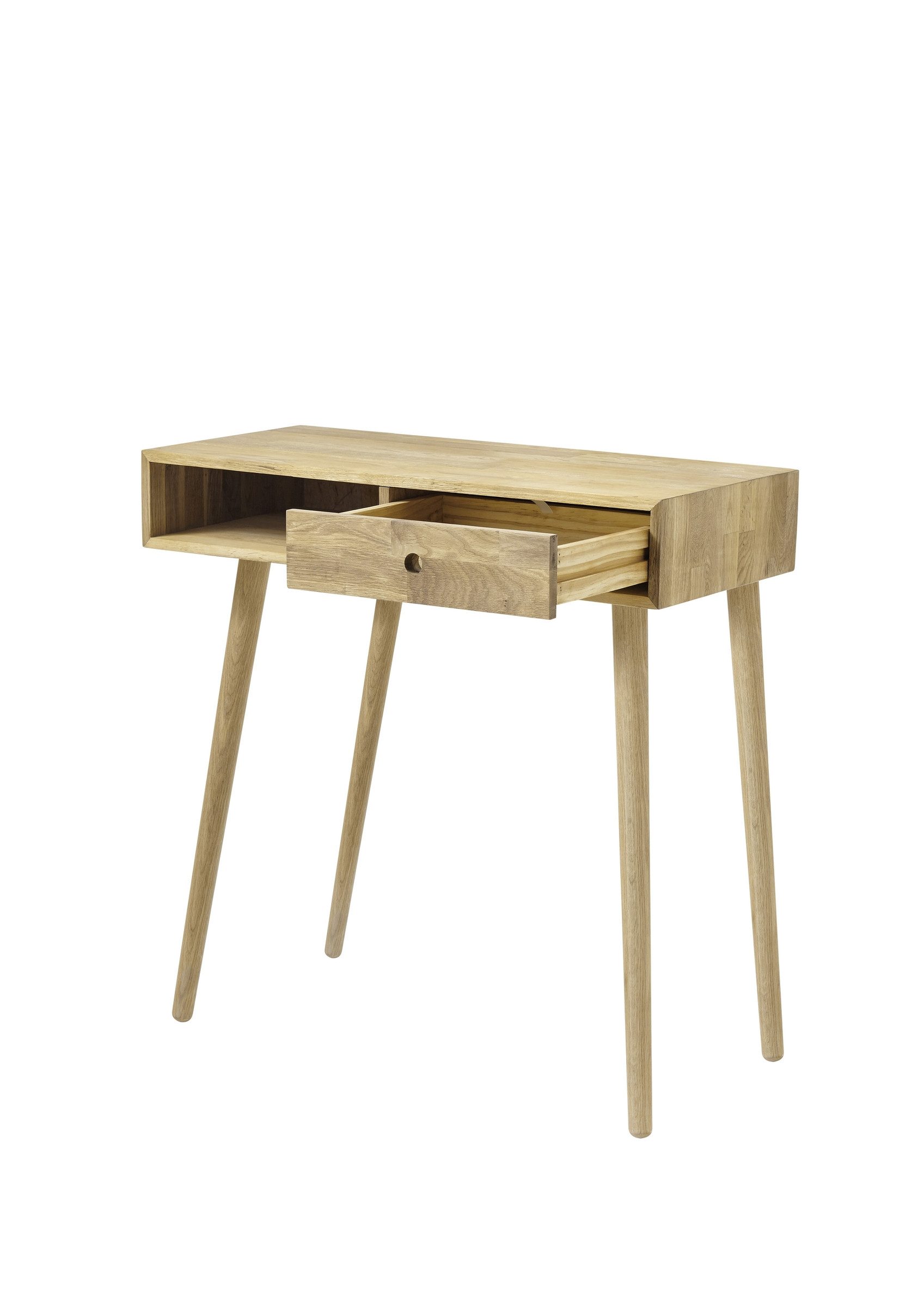 möbelando Garderoben-Set Anacortes, (4-teilig) Konsele, Hocker, 2 Spiegel, in Eiche - 100x190x35 (BxHxT)