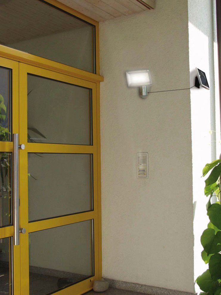 Brennenstuhl LED Solarleuchte SOL, Bewegungsmelder, Solar-Panel LED und Bewegungsmelder integriert, Tageslichtweiß, fest mit