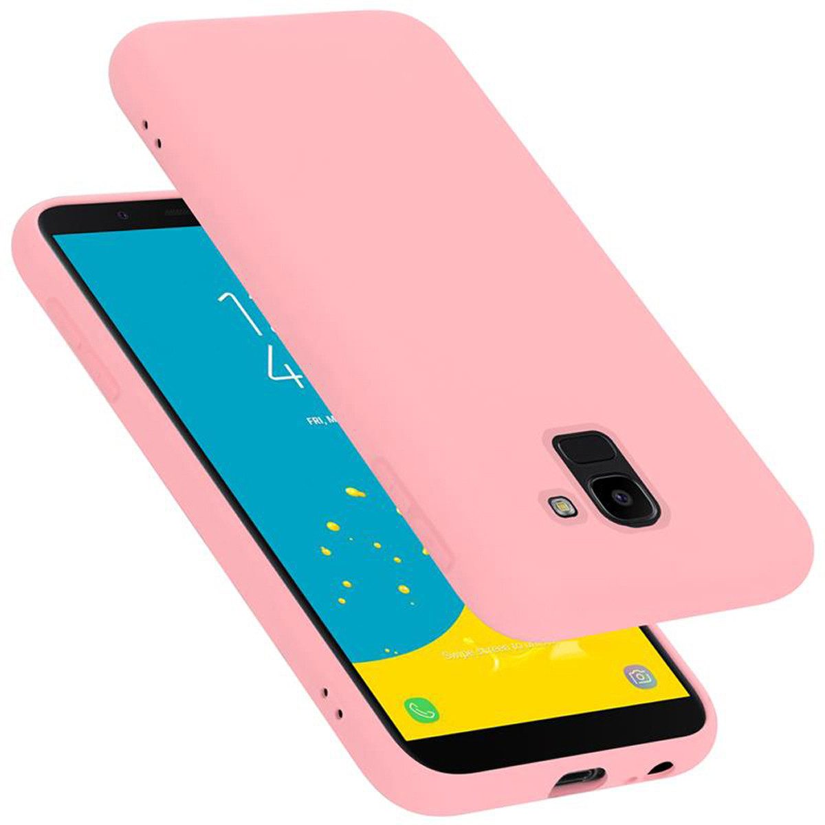 Cadorabo Handyhülle für Samsung Galaxy J6 2018 Hülle Samsung Galaxy J6 2018, Flexible Hülle TPU Silikon Schutzhülle Back Cover Case