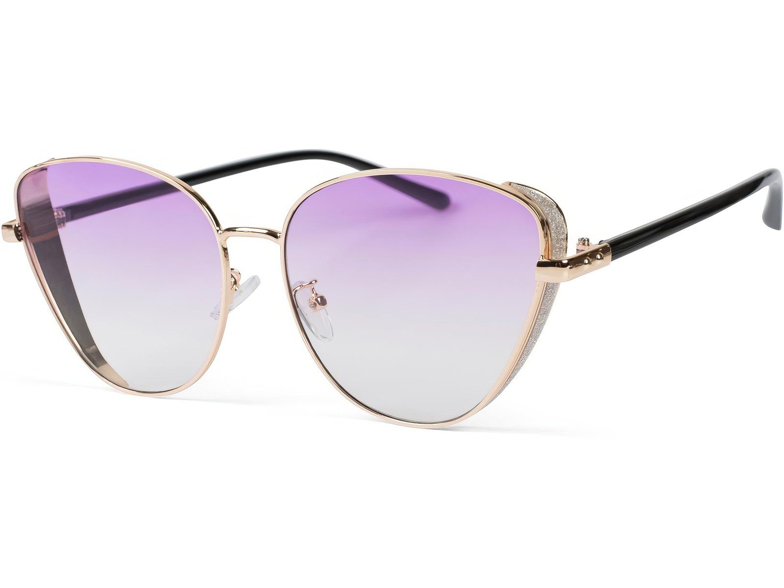 styleBREAKER Sonnenbrille Cateye Sonnenbrille mit Glitzer Side Shield (1-St)