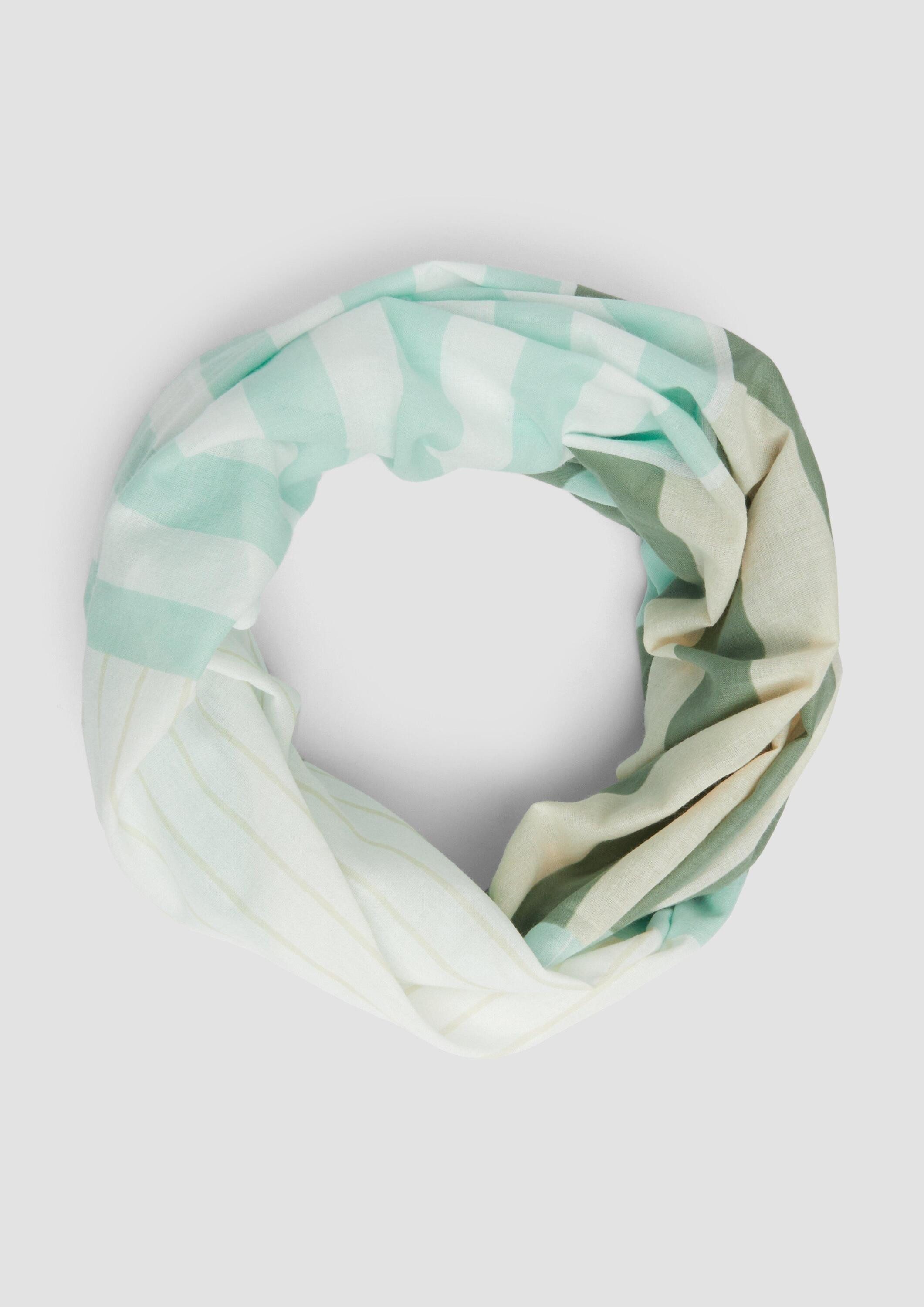 s.Oliver Loop Snood, Gestreifter Loop-Schal aus Baumwolle günstig online kaufen