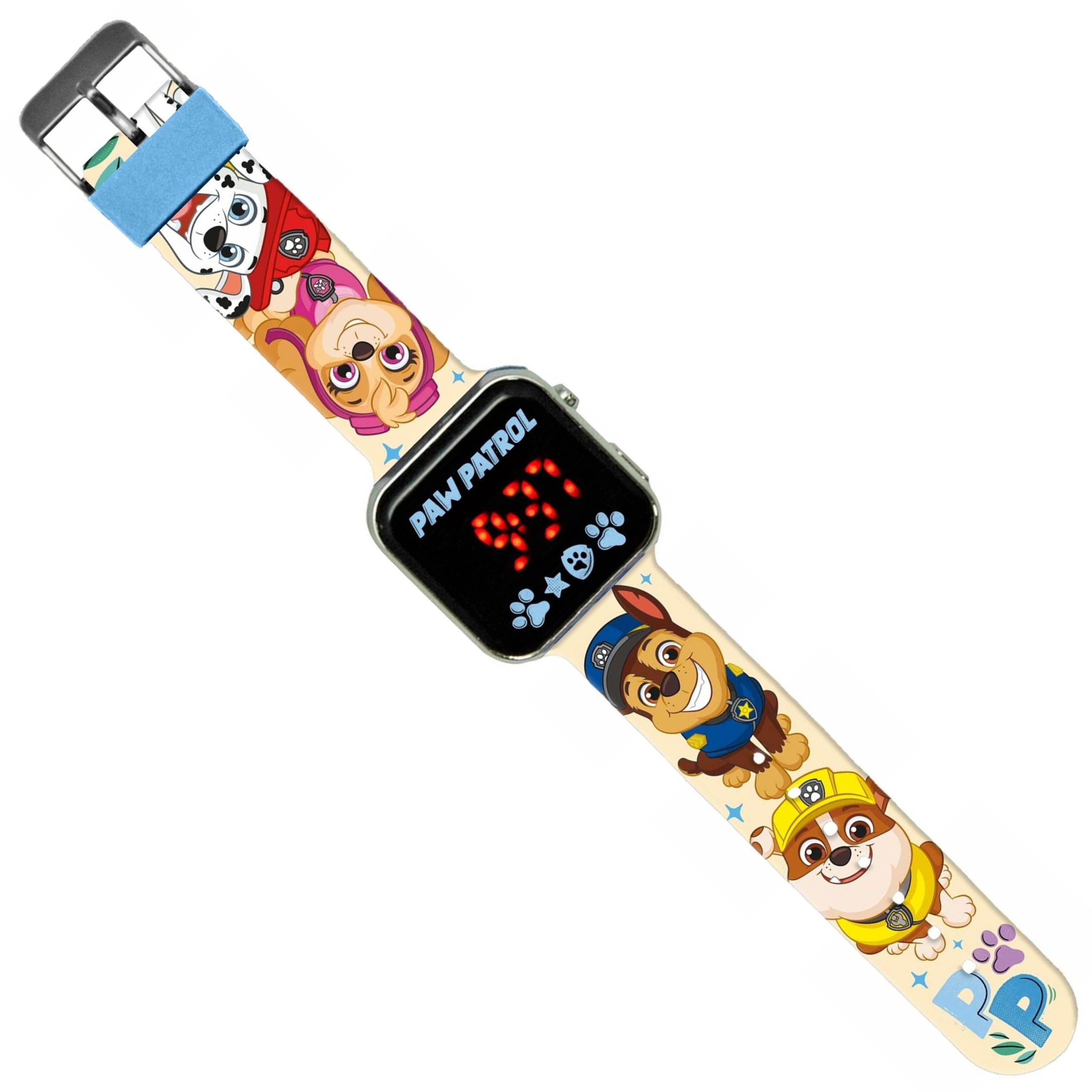 PAW PATROL Digitaluhr Paw Patrol Uhr für Mädchen, Armbanduhr mit LED-Display zum Lernen