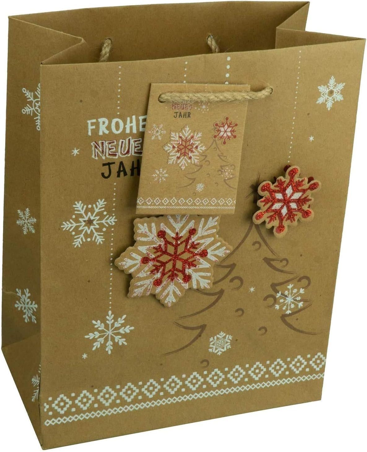 hrb Geschenkpapier 10 Stück Geschenktüten Weihnachten - modern, stabile Weihnachtstüten