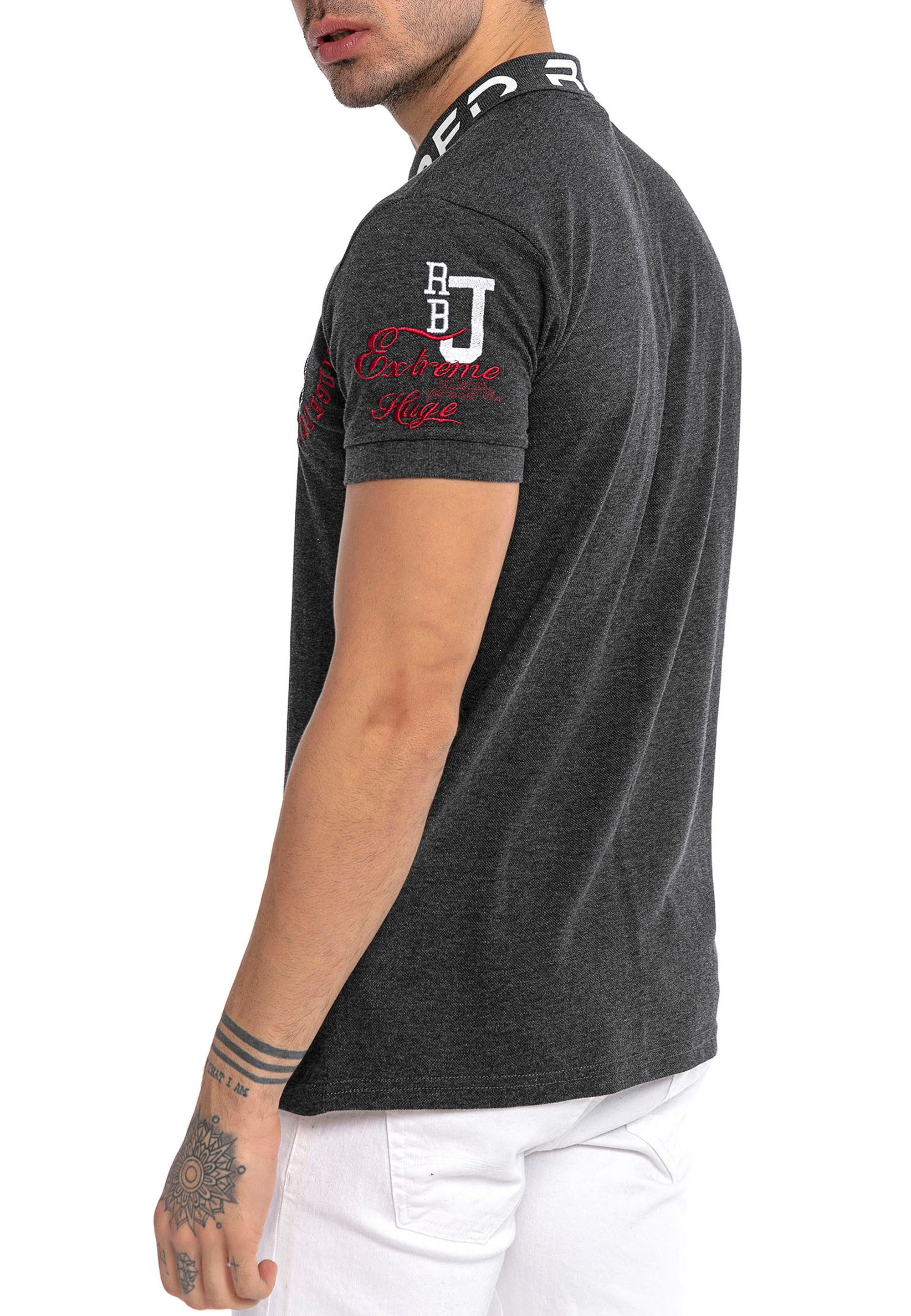 RedBridge Poloshirt mit Logo-Stickereien – Casual, Regular Fit, 100% Baumwolle