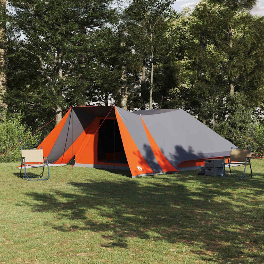 furnicato Faltzelt Familien-Tipi-Zelt 660x456x200 cm in Grau und Orange, (1 tlg)