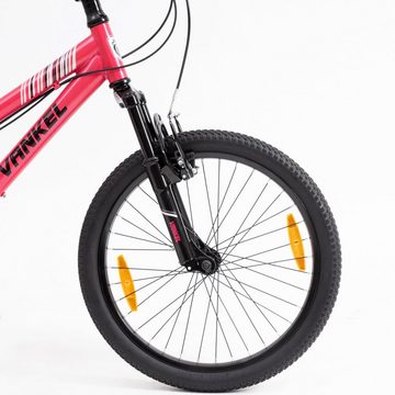 Vankel Kinderfahrrad 20 Zoll Kinderfahrrad Mountainbike Jungen Mädchen, 6 Gang, Kettenschaltung, 20 Zoll - 6-9 Jahre mit Hochwertige V-Bremse