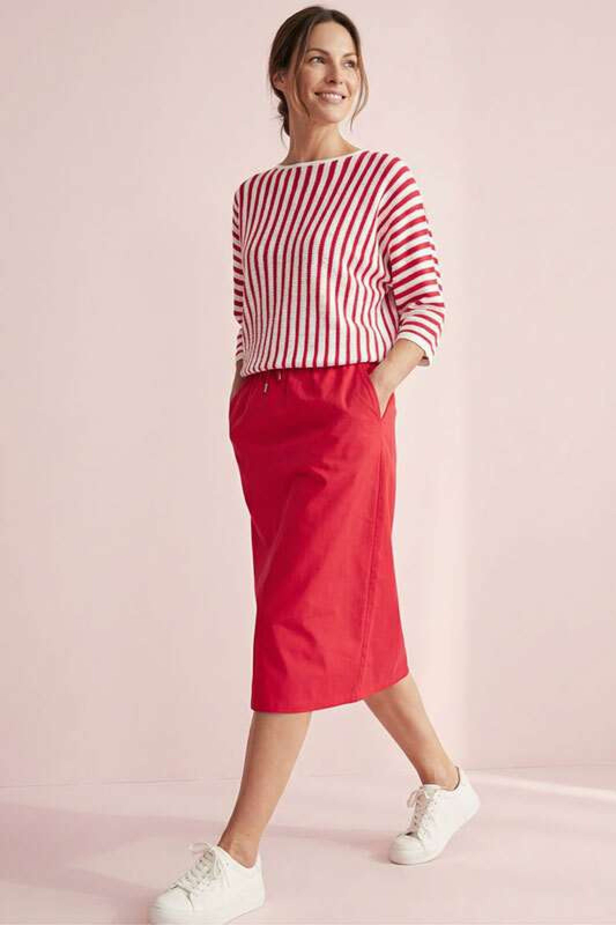 Kenny S. Rundhalspullover 510384 3/4 A. PULLI STREIFEN