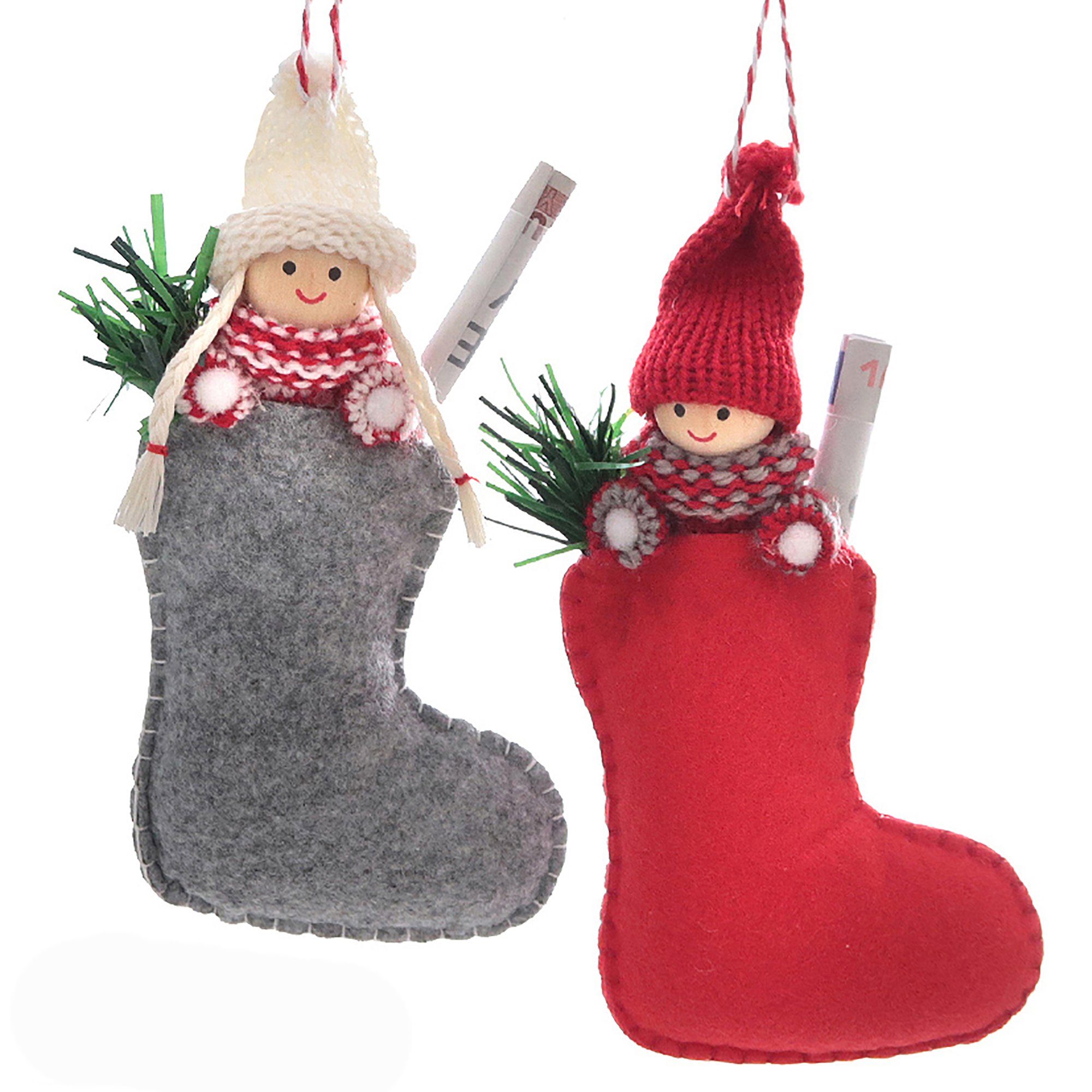 Annastore Aufbewahrungsbox 4 x Wichtel in Socke für Geldgeschenke Verpackun günstig online kaufen