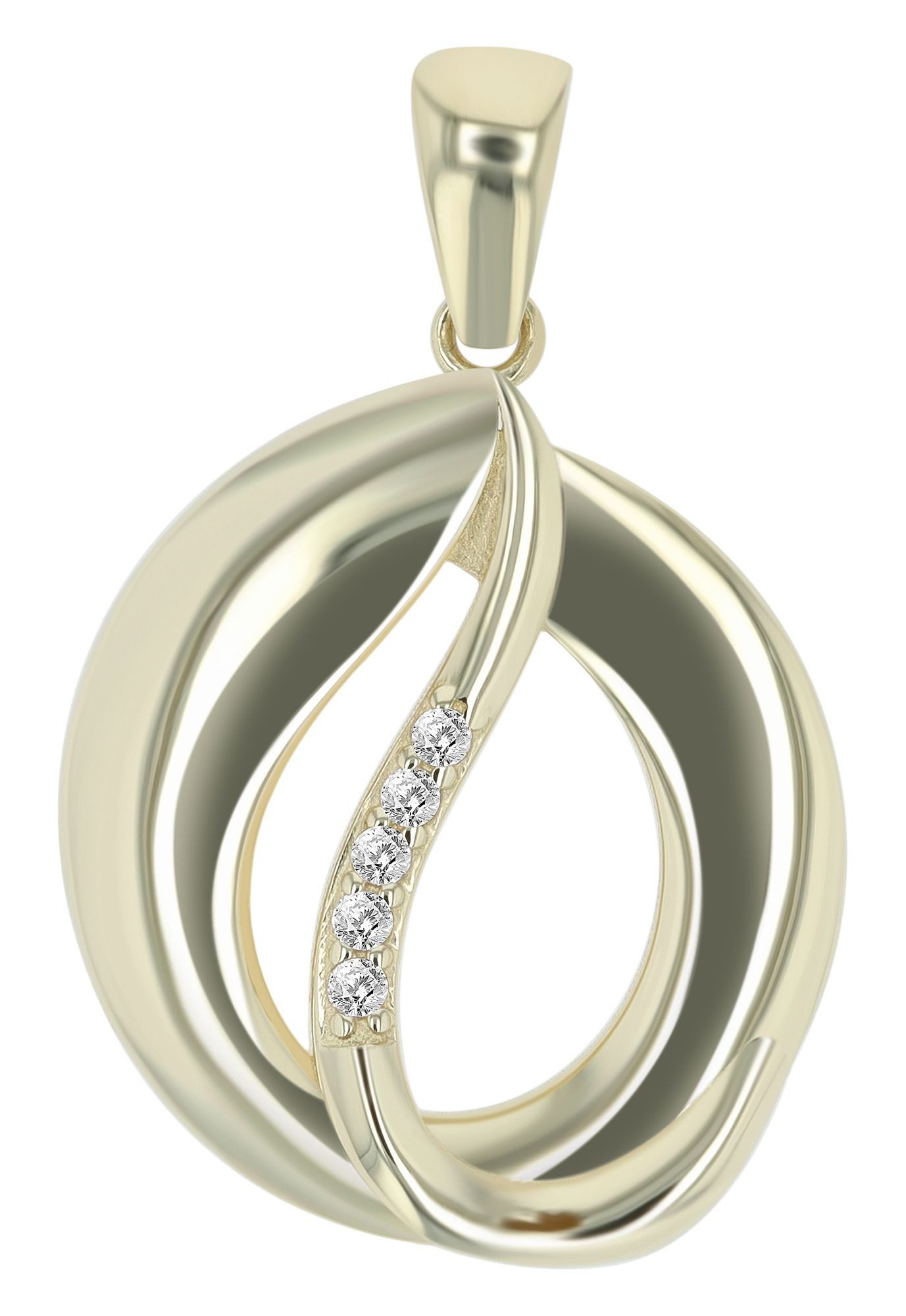 Kettenanhänger Anhänger aus 333 Gold mit Zirkonia
