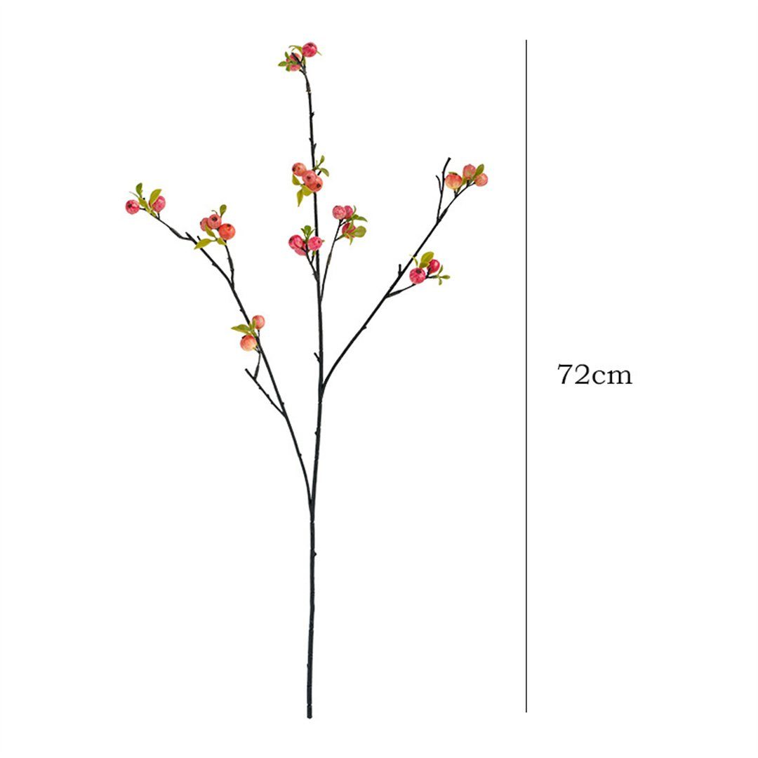 Kunstblumenstrauß Hochwertige, einzelne Mini-Apfelzweig-Kunstblume, L.Ru UG, Leichte Luxus-Heimdekoration, Blumenarrangement, Bodenornamente