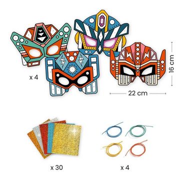 DJECO Kreativset DIY Masken Super-Roboter zum selber Basteln für Kinder
