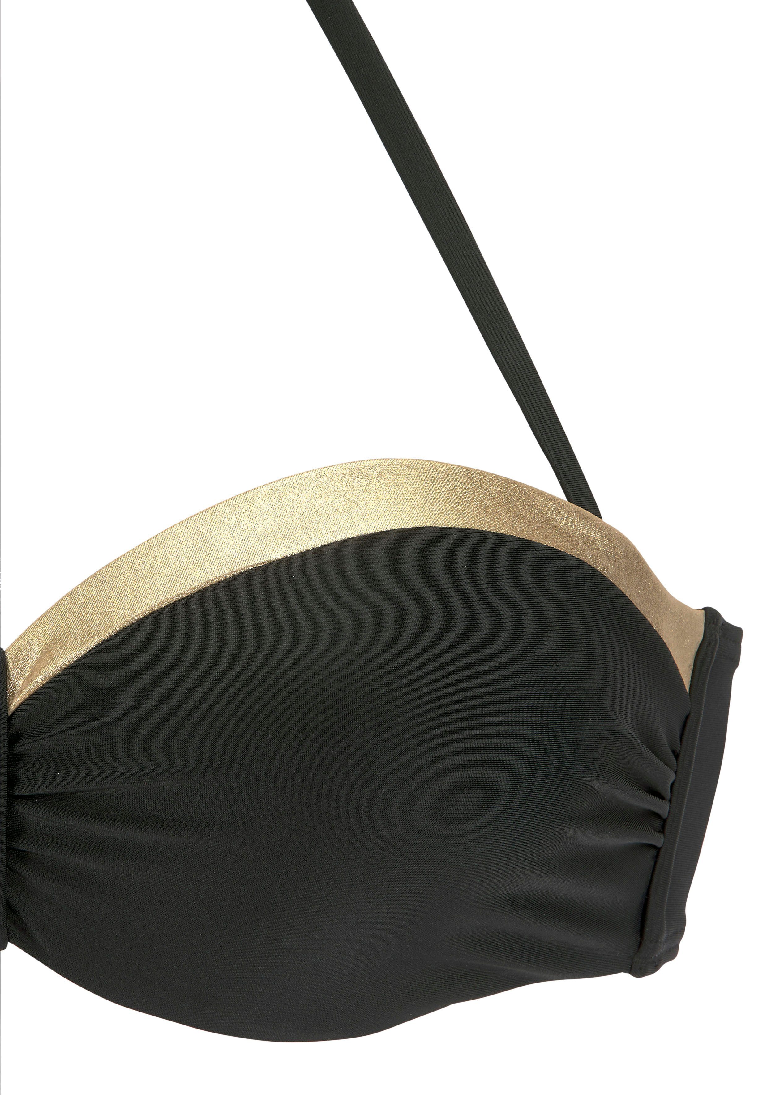 LASCANA Bügel-Bandeau-Bikini-Top Elodie, mit trendigem Materialeinsatz – Bild 3 von 5