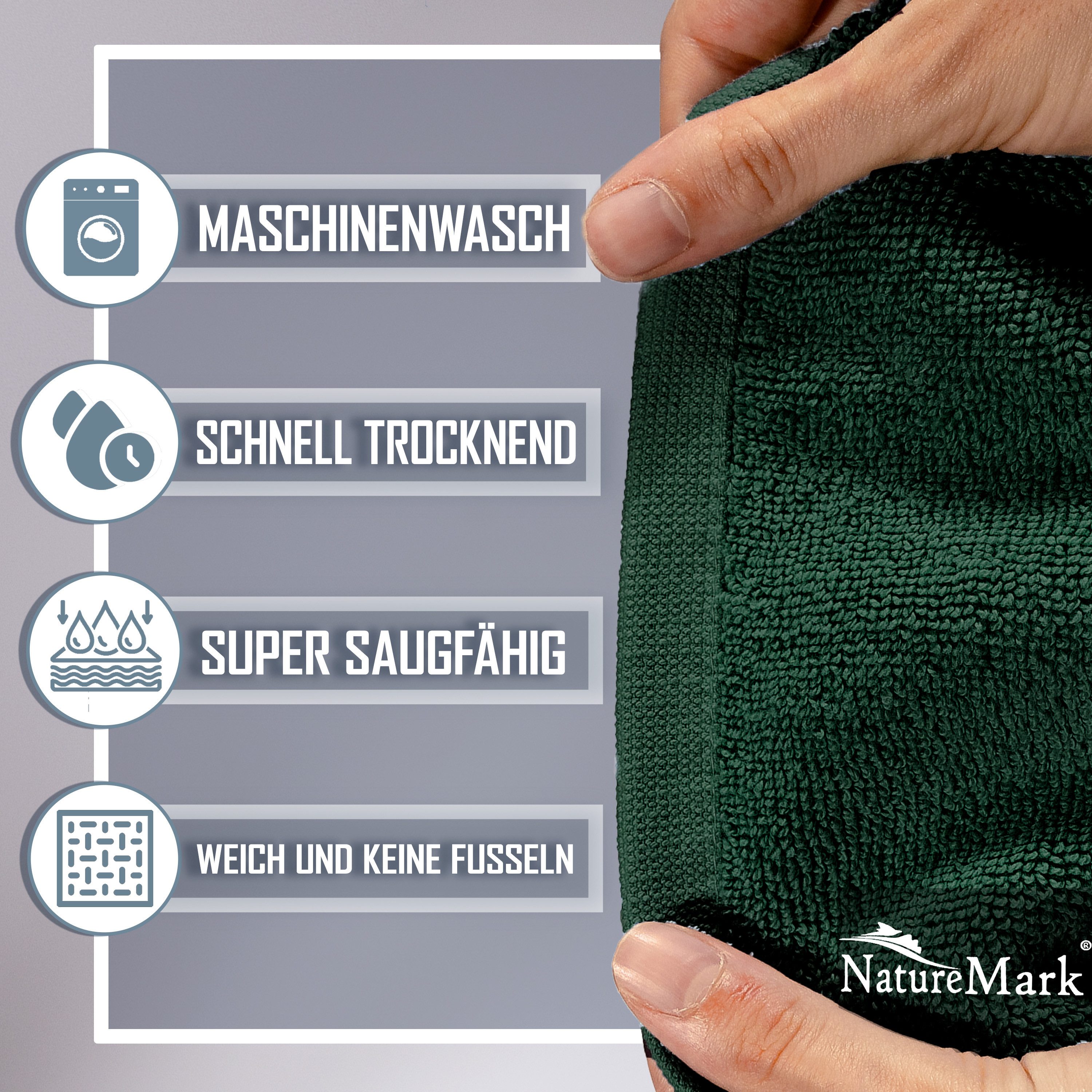 NatureMark Badematte Badematte 800gsm, strapazierfähig, Baumwolle, günstig online kaufen