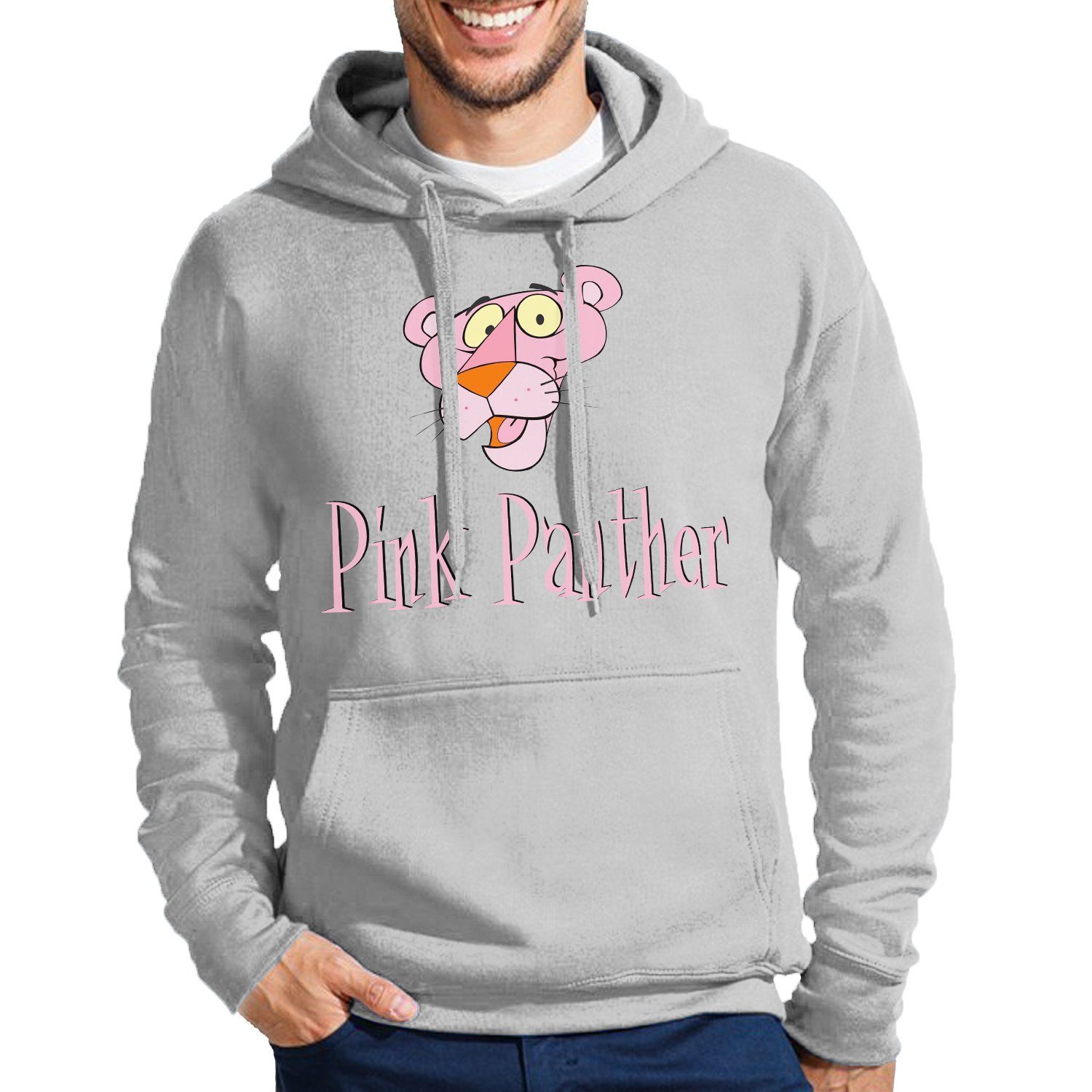 Blondie & Brownie Hoodie Herren Pink Panther Rosarote Inspector Comic Cartoon mit Kapuze Grau