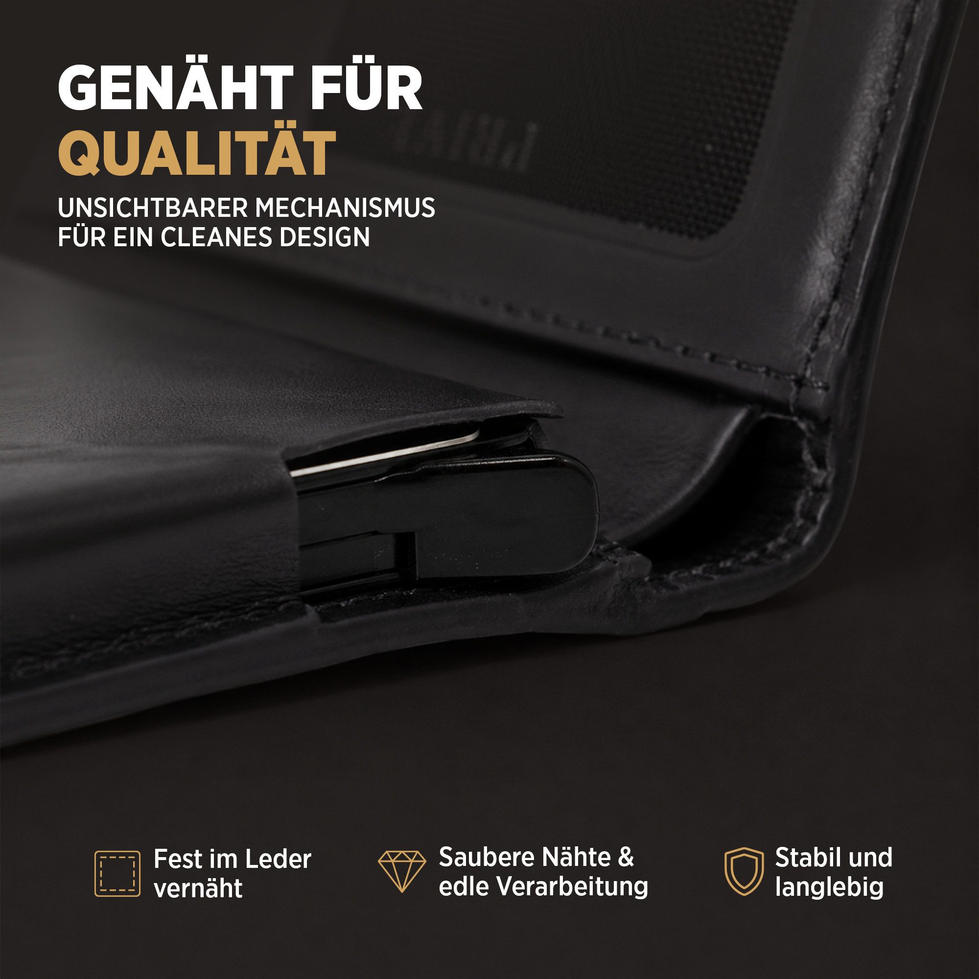 herémood Geldbörse Portemonnaie Damen & Herren, Leder Geldbörse Wallet mit RFID Schutz (Kleines Portemonnaie Damen & Herren, Geburtstag Geschenk Frau & Mann, 1- – Bild 5 von 5