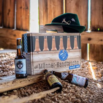 Bavariashop Geschenkbox Bier-Geschenk "Männer-Handtasche" • 12 bayerische Biere in Geschenkbox