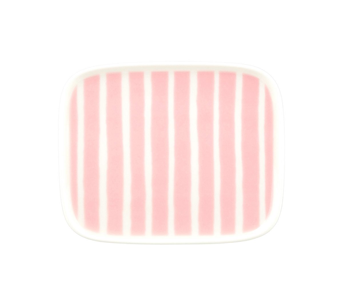 Marimekko Dessertteller Piccolo Plate 15x12cm, pink /weiß, ceramik 12x15cm