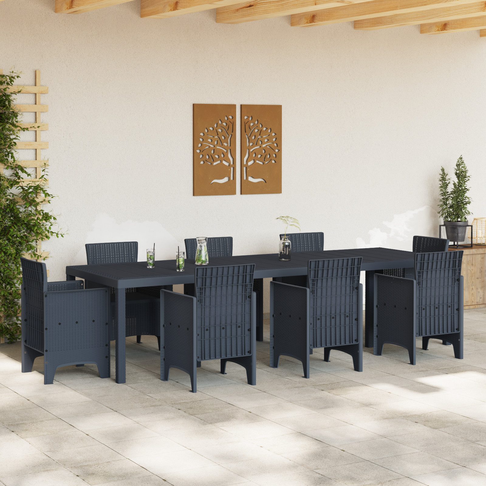 vidaXL Gartentisch Gartentisch Anthrazit 300x100x73 cm günstig online kaufen