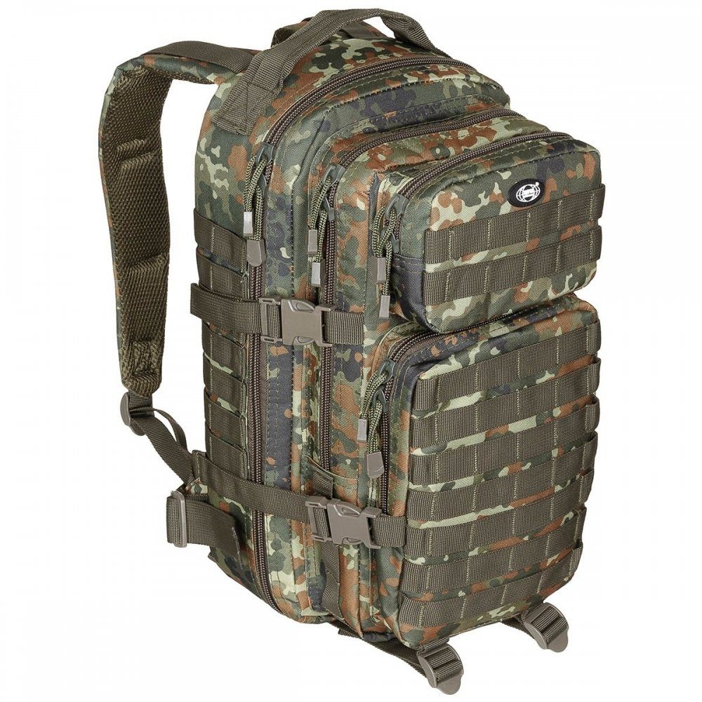 MFH (Packung) Rucksack, Wanderrucksack flecktarn Assault I, US