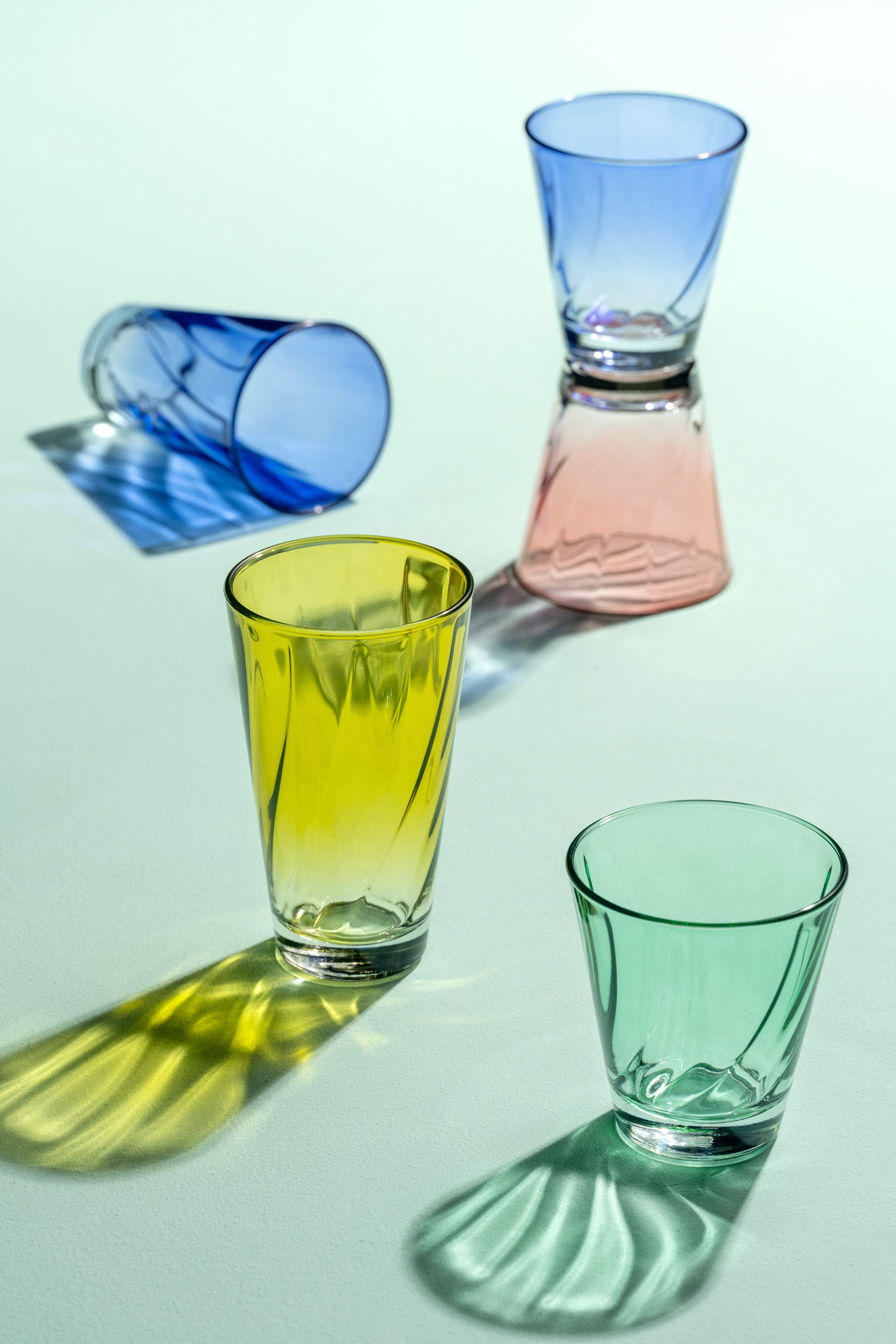 LEONARDO Gläser-Set Trinkglas, TWIST, 215 ml, 4er-Set, 4-tlg., Glas, Whiskybecher, spülmaschinengeeignet