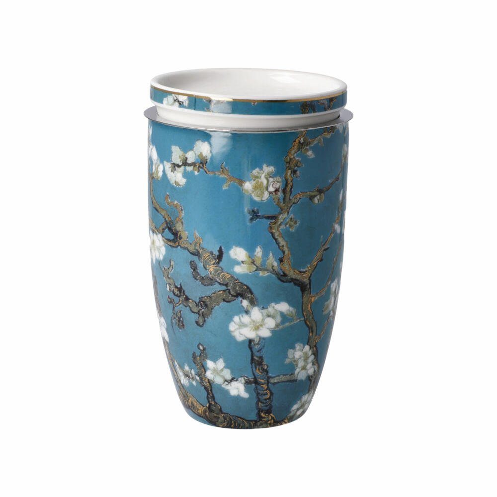 Tasse Teetasse Goebel Blau, Metall van China, Vincent - Bone Mandelbaum Gogh Fine