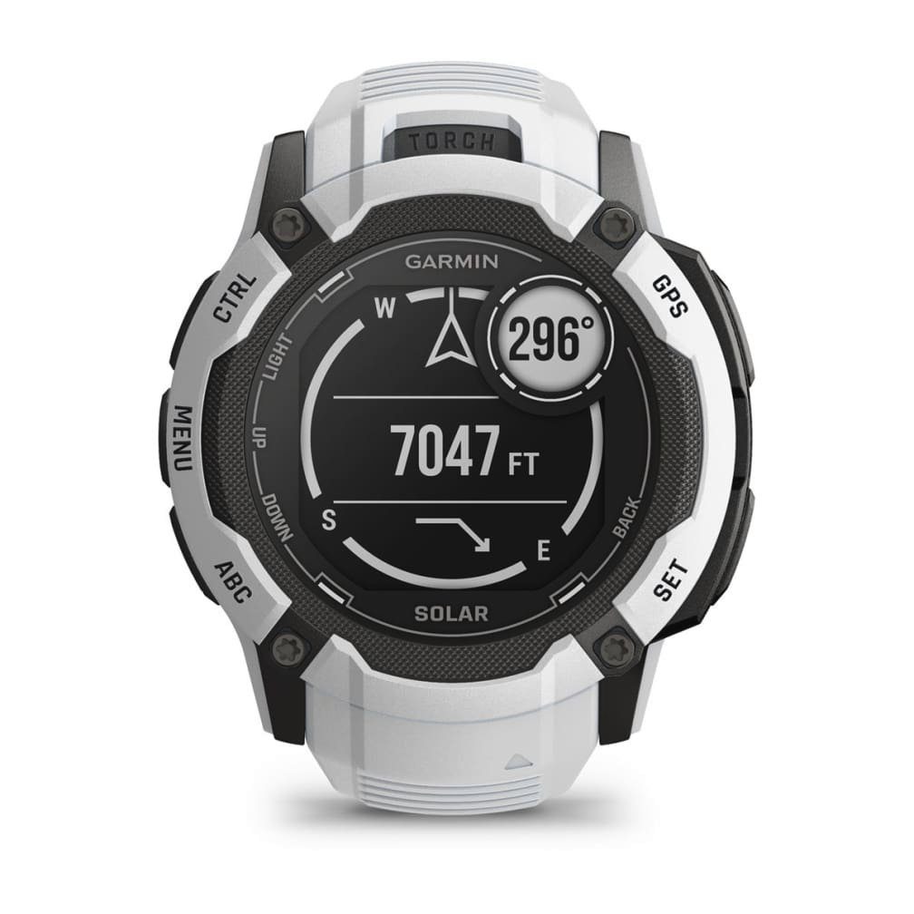 Garmin Instinct 2X Solar Smartwatch (2,8 cm/1,1 Zoll, | Weiß Proprietär) Weiß