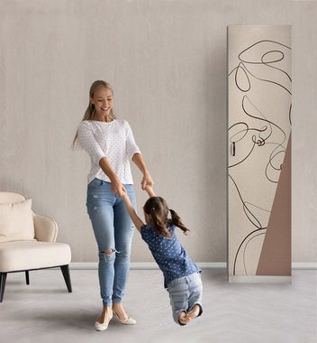 MyMaxxi Möbelfolie Schrankaufkleber Pax Oneline Streifen Kunstwerk mit Frauen