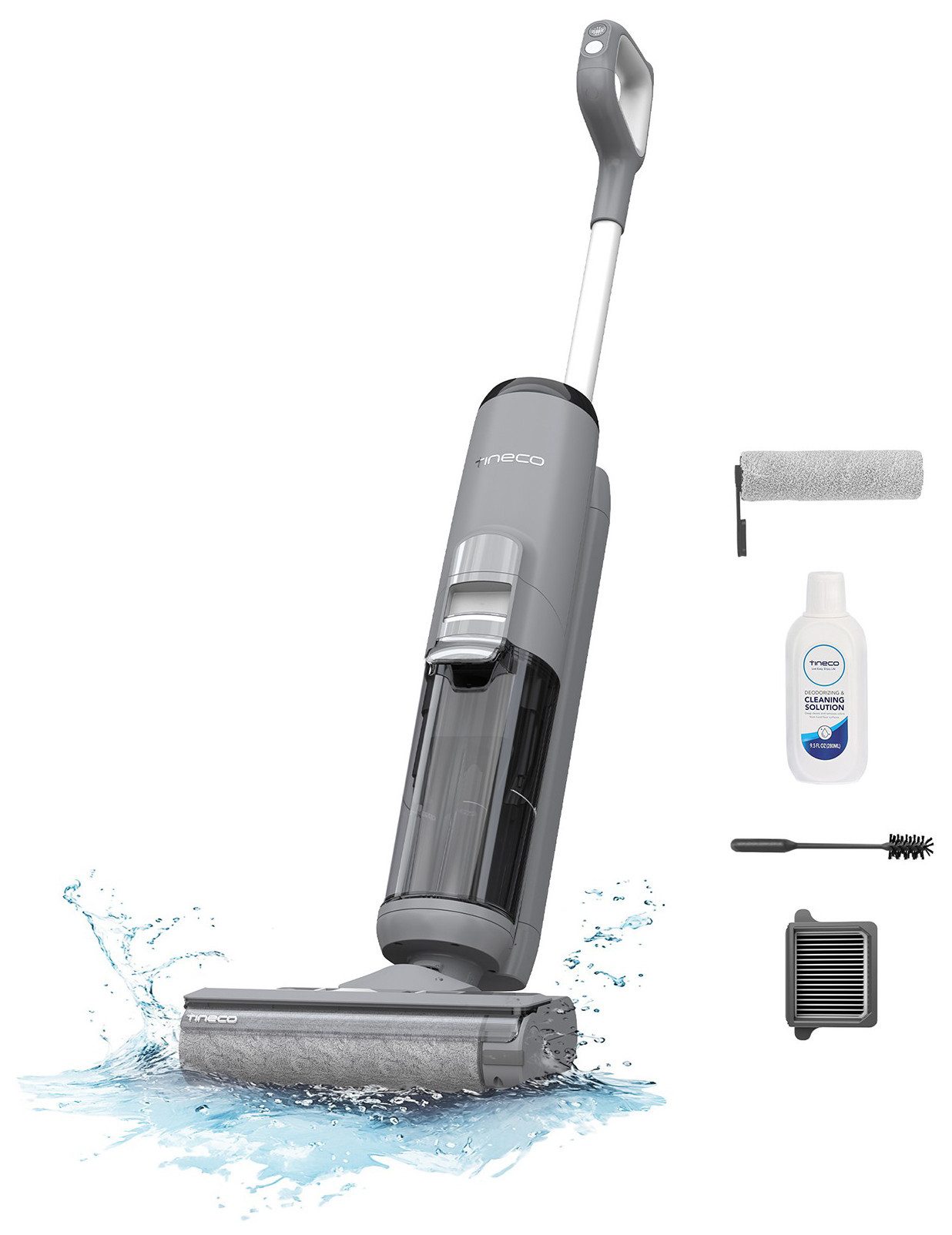 Tineco Nass-Trocken-Sauger Tineco iFLOOR 5 Breeze mit automatischer Selbstreinigung, 190 W, beutellos, 35 Min Akku, Tierhaarfilter, Hartbodenreiniger, Doppeltank