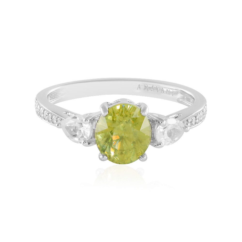 Cavill Diamantring Cavill 585 Weißgoldring mit 1,19 ct Sphen & 0,46 ct Zirkon (1-tlg)