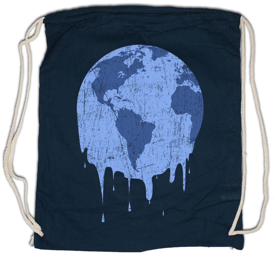 Turnbeutel Melting Earth Turnbeutel Umweltschutz Save The World Green Energy